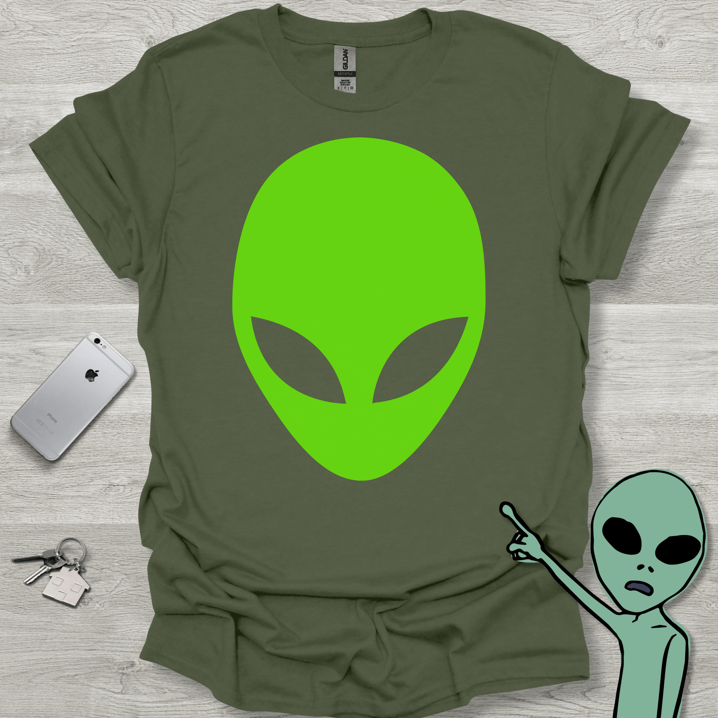 Green Alien Head