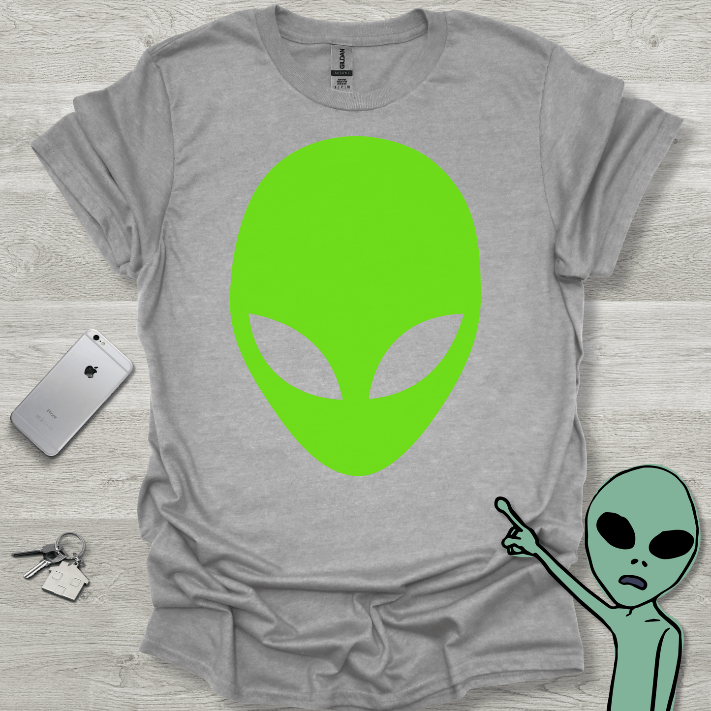 Green Alien Head